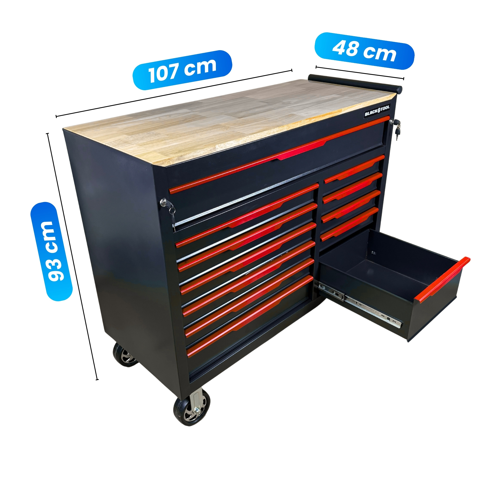 BL-5001 - Dielenský vozík s CRV náradím 250 ks 12 zásuviek_2